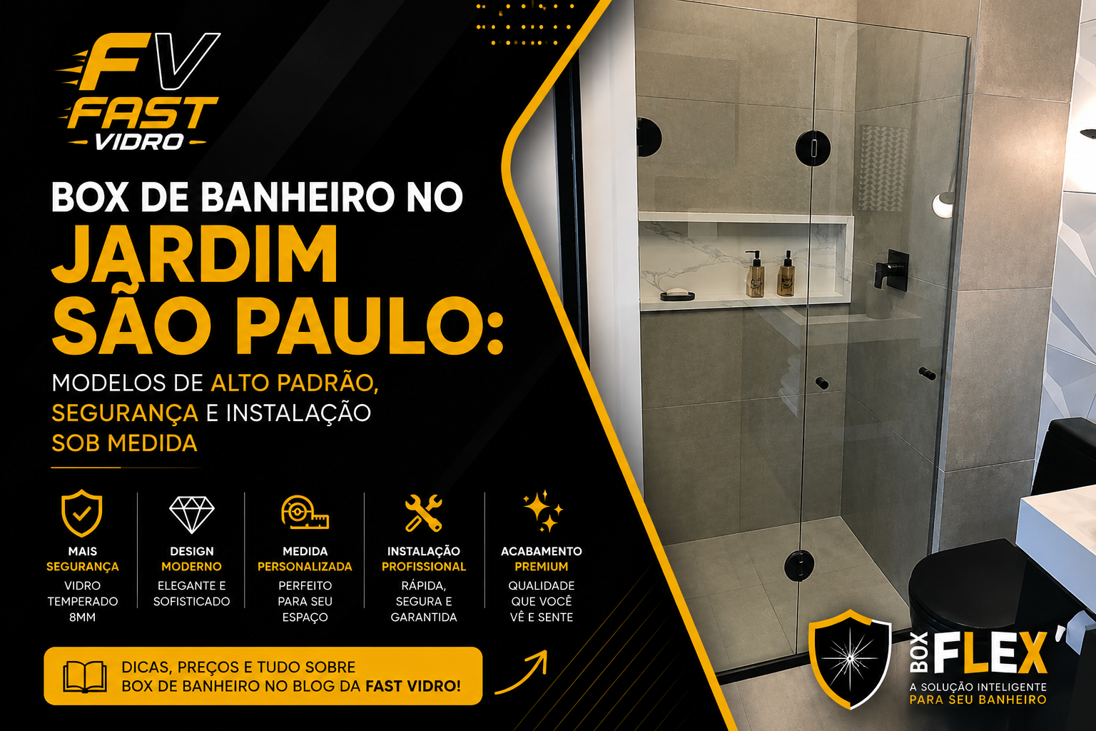 Box de Banheiro no Jardim São Paulo: Modelos de Alto Padrão, Segurança e Instalação sob Medida