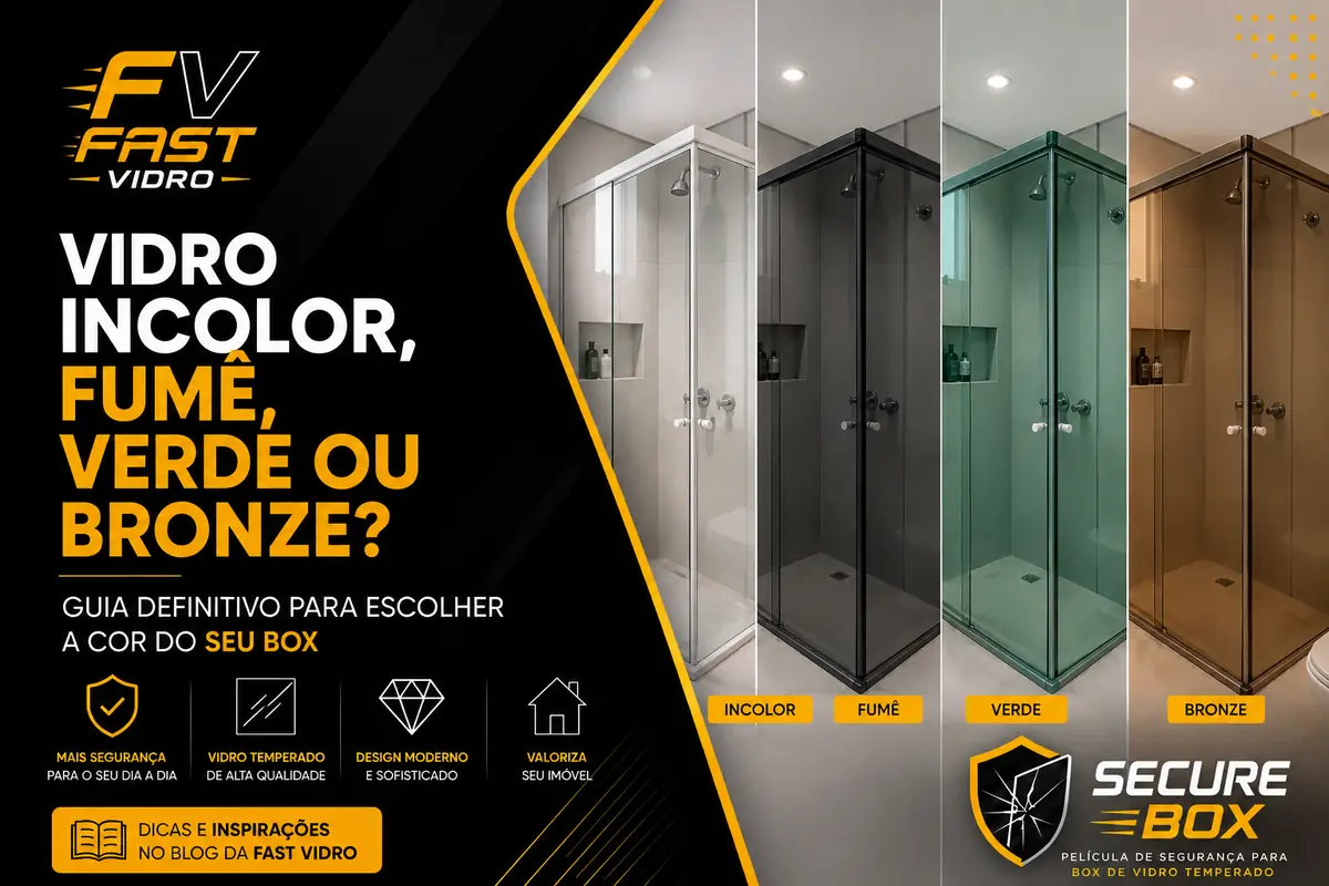Vidro Incolor, Fumê, Verde ou Bronze? Guia Definitivo para Escolher a Cor do Seu Box